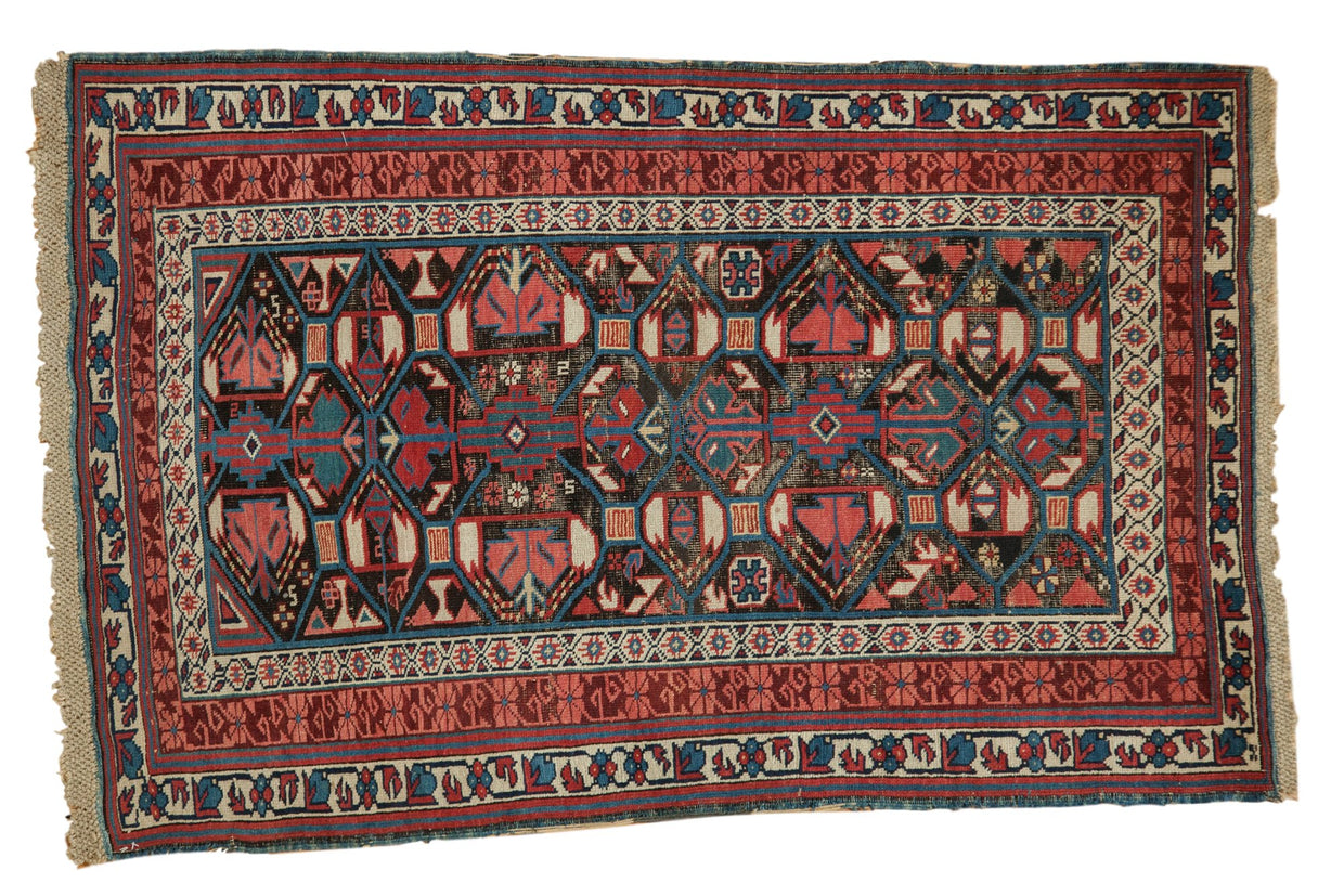 3.5x5 Antique Kuba Rug // ONH Item 7261