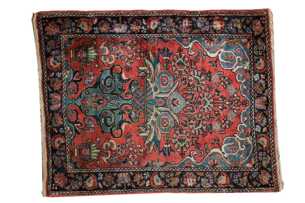 2x3 Vintage Mohajeran Sarouk Rug Mat // ONH Item 7270
