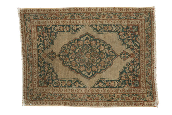2x2.5 Antique Jalili Tabriz Square Rug Mat // ONH Item 7273
