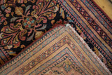 Vintage Lilihan rug, showing its floral pile, fringed edge, and tight hand-knotted foundation.