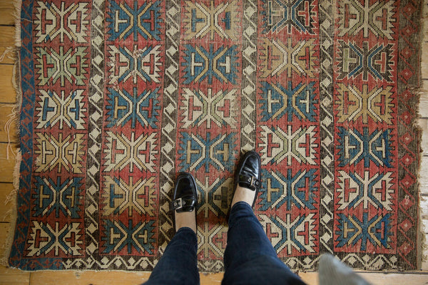 4x5 Antique Caucasian Square Rug // ONH Item 7277 Image 1