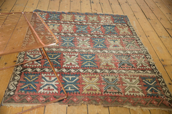4x5 Antique Caucasian Square Rug // ONH Item 7277 Image 2