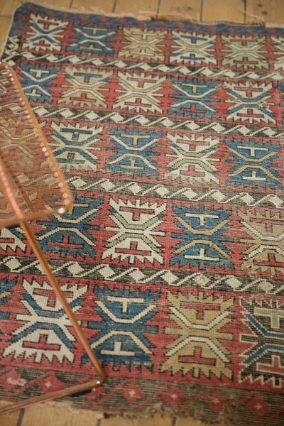 4x5 Antique Caucasian Square Rug // ONH Item 7277 Image 3