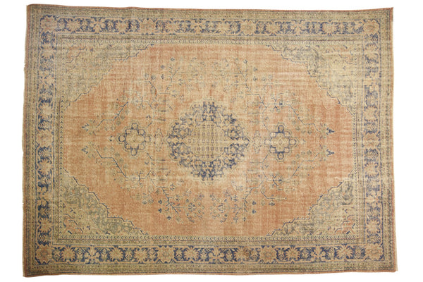 8x11.5 Vintage Distressed Oushak Carpet // ONH Item 7294