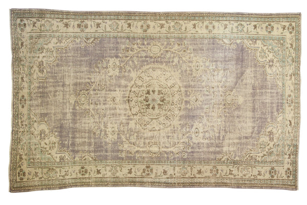 6.5x10.5 Vintage Distressed Oushak Carpet // ONH Item 7297