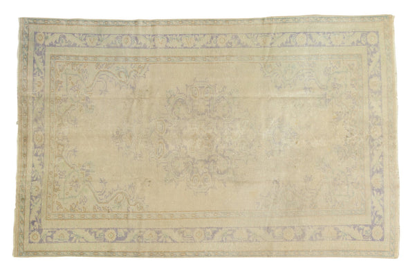 6x9.5 Vintage Distressed Oushak Carpet // ONH Item 7298