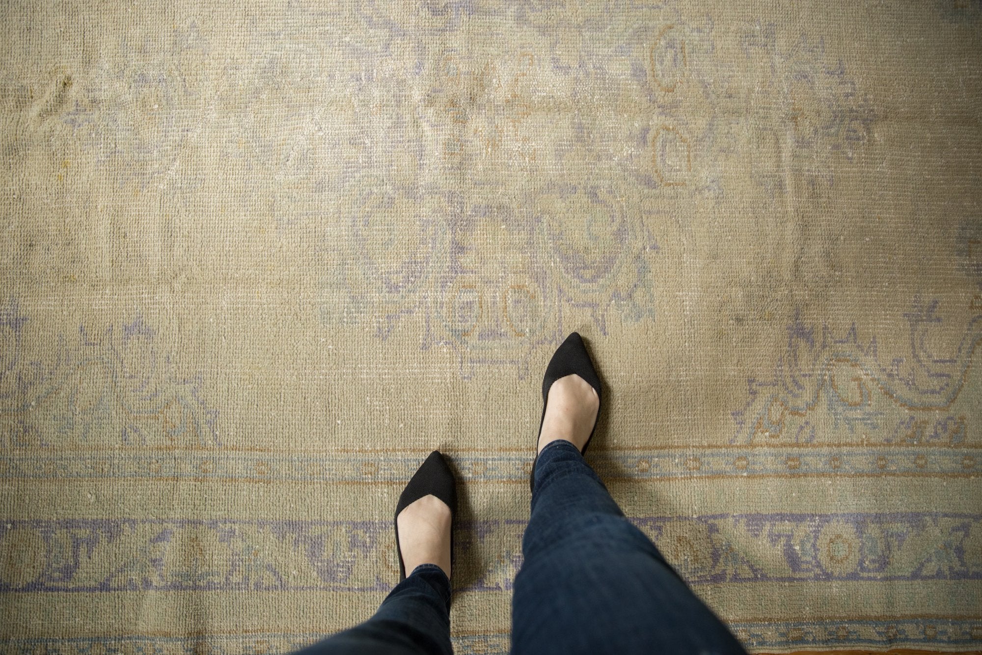 6x9.5 Vintage Distressed Oushak Carpet // ONH Item 7298 Image 1