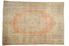 8x11.5 Vintage Distressed Oushak Carpet // ONH Item 7299