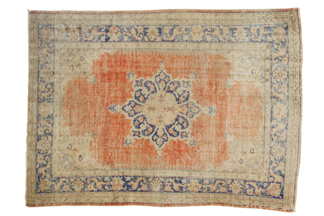 Vintage Distressed Oushak Carpet / ONH item 7302