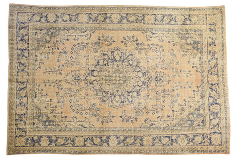 7.5x11.5 Vintage Distressed Oushak Carpet // ONH Item 7304