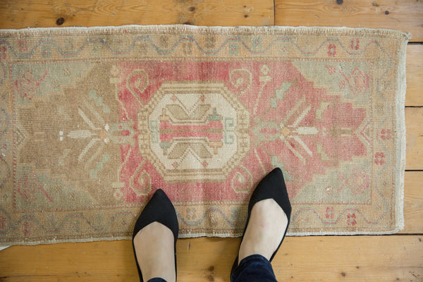 1.5x3 Vintage Distressed Oushak Rug Mat // ONH Item 7314 Image 1