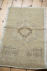1.5x3 Vintage Distressed Oushak Rug Mat // ONH Item 7316 Image 2
