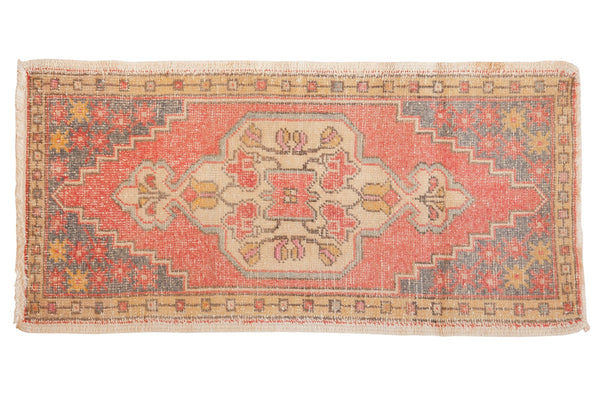 2x3.5 Vintage Distressed Oushak Rug // ONH Item 7322