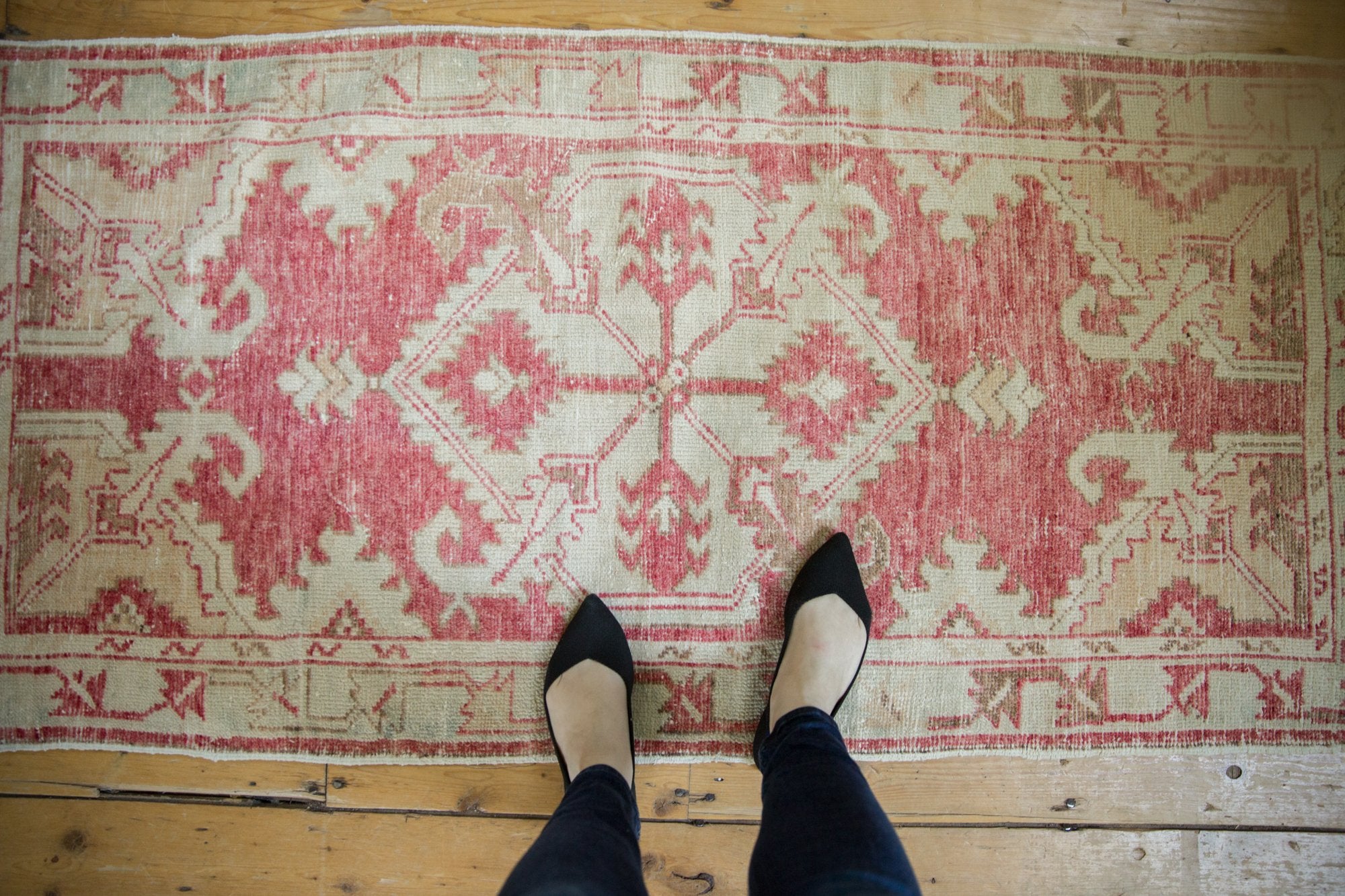 2.5x5.5 Vintage Distressed Oushak Rug Runner // ONH Item 7324 Image 1