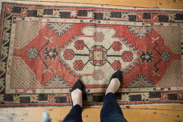 2.5x5.5 Vintage Distressed Oushak Rug Runner // ONH Item 7326 Image 1