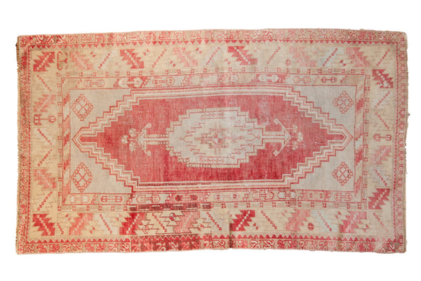 3.5x6.5 Vintage Distressed Oushak Rug // ONH Item 7333