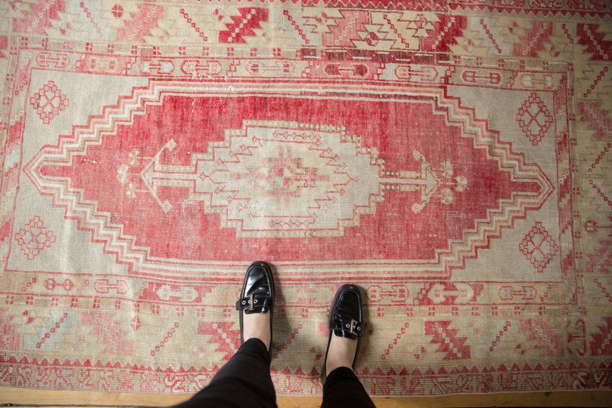 3.5x6.5 Vintage Distressed Oushak Rug // ONH Item 7333 Image 1