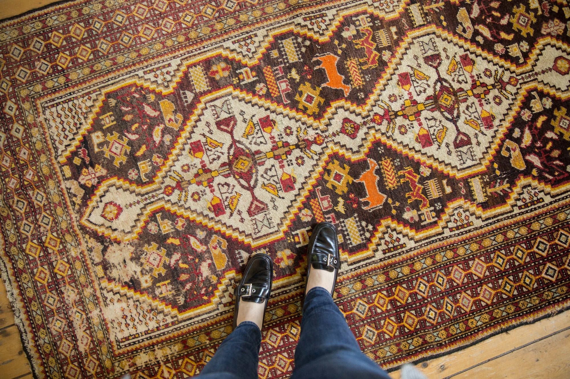 4.5x7 Vintage Caucasian Rug // ONH Item 7336 Image 1