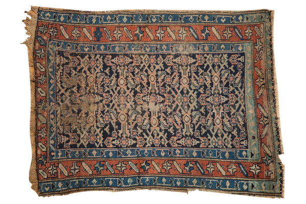 3.5x5 Antique Kurdish Rug // ONH Item 7339