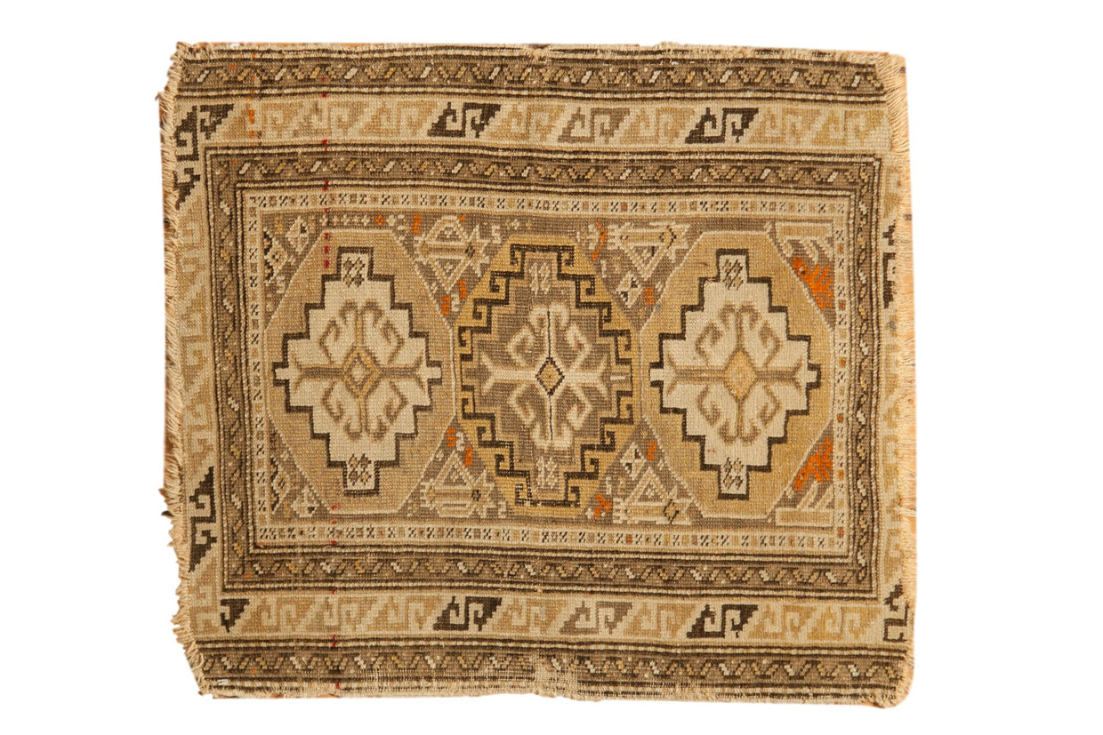 2x2.5 Antique Caucasian Square Rug Mat // ONH Item 7340