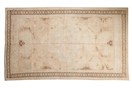 5.5x9.5 Vintage Distressed Oushak Carpet // ONH Item 7346