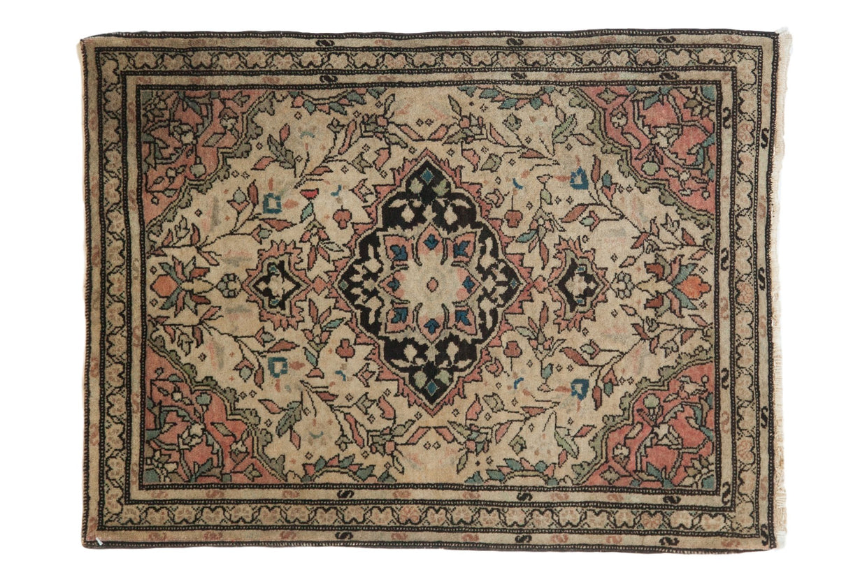 2x2.5 Antique Farahan Sarouk Square Rug Mat // ONH Item 7347