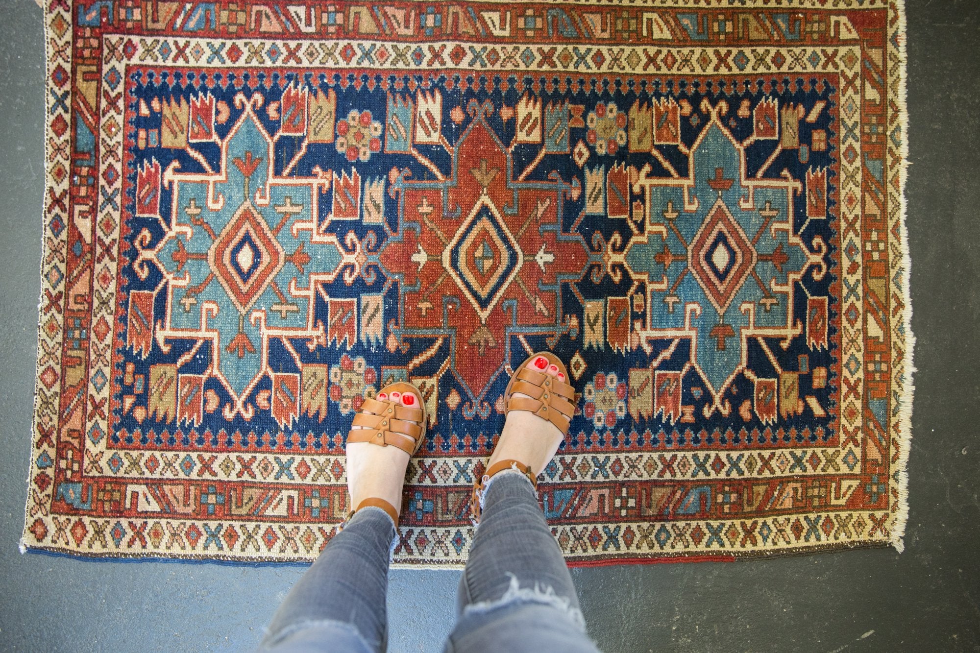 3x4.5 Antique Heriz Rug // ONH Item 7350 Image 1