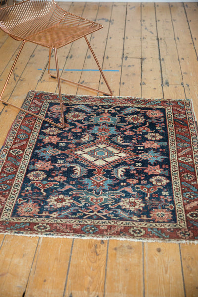 3.5x4 Antique Fine Heriz Square Rug // ONH Item 7351 Image 5