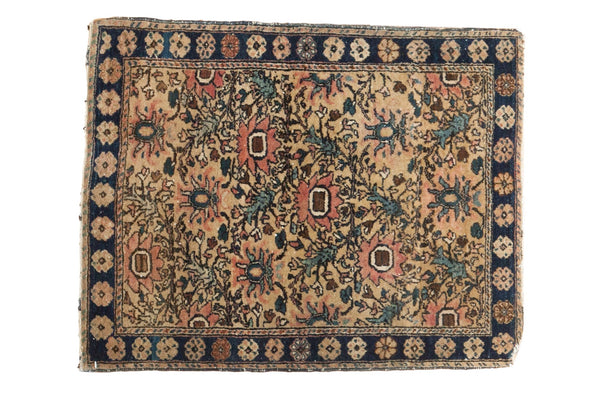2x2.5 Vintage Farahan Sarouk Square Rug Mat // ONH Item 7359