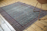 Antique Doroksh rug corner, intricate scrolling paisley border and allover field design.