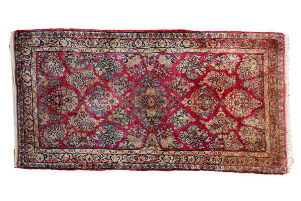2.5x5 Vintage American Sarouk Rug Runner // ONH Item 7385