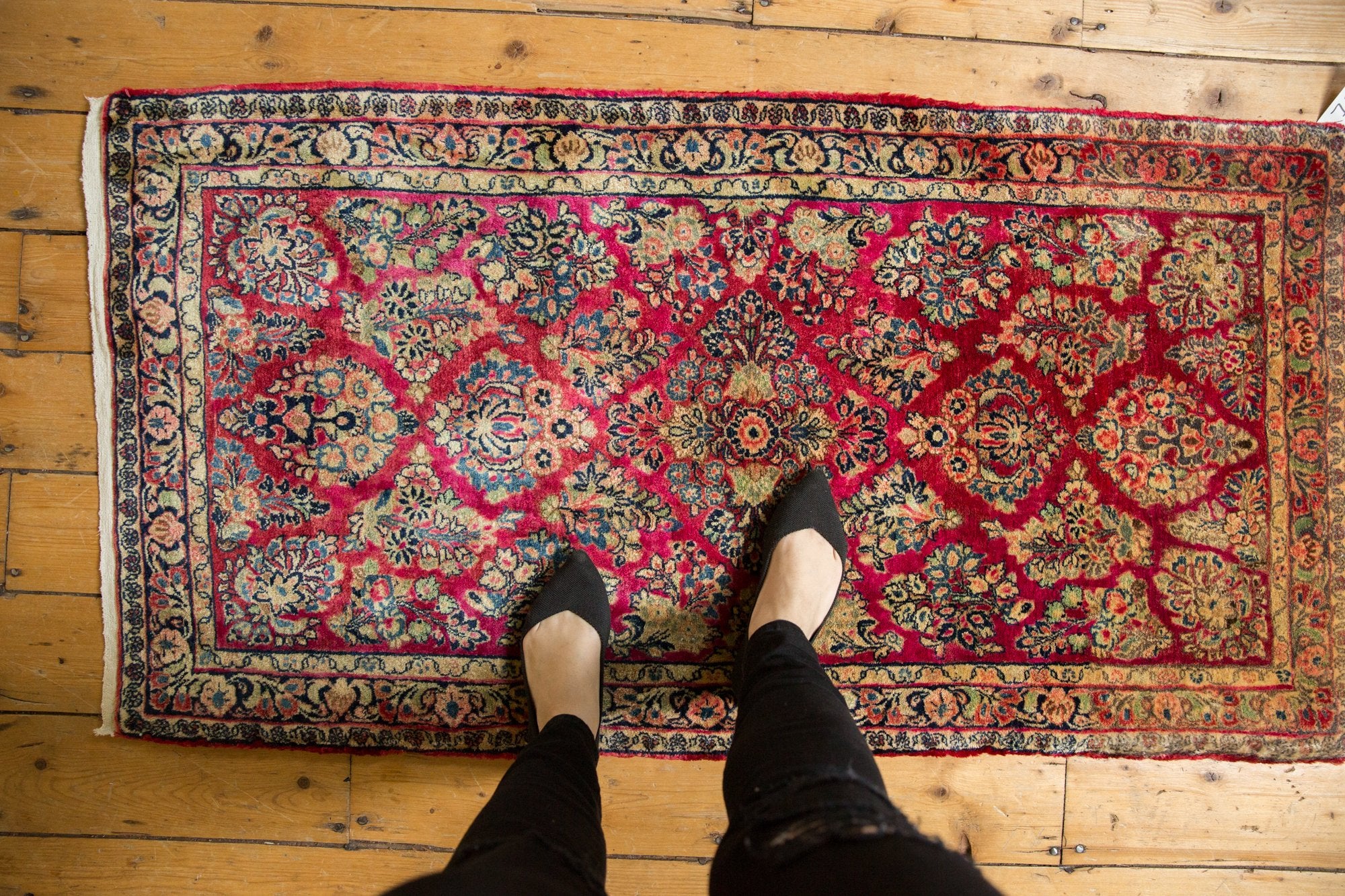 2.5x5 Vintage American Sarouk Rug Runner // ONH Item 7385 Image 1