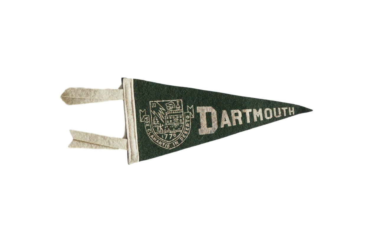 Vintage Dartmouth Felt Flag Pennant // ONH Item 7423