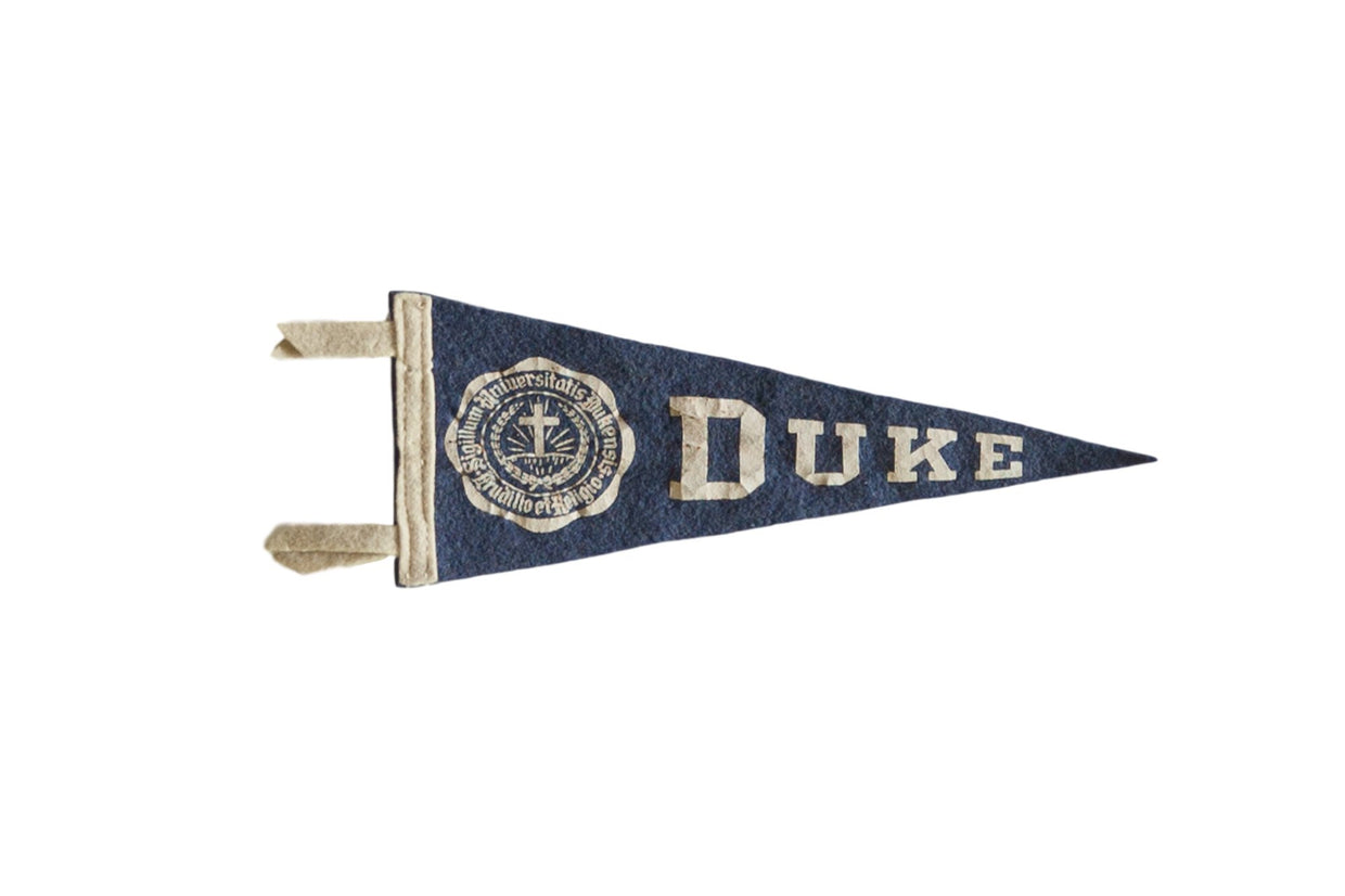 Vintage Duke  Felt Flag Pennant // ONH Item 7424