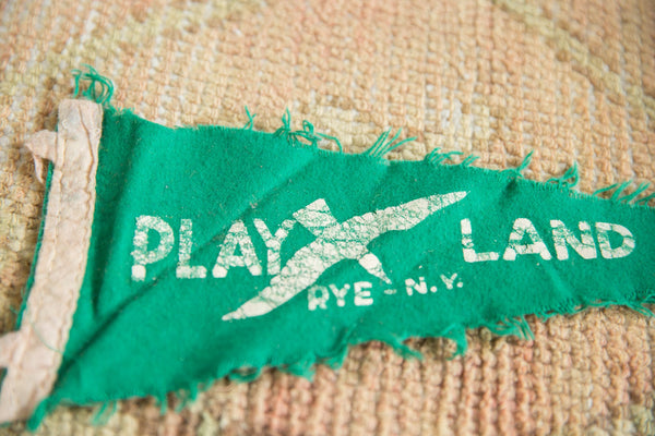 Vintage Rye Play Land Felt Flag Pennant // ONH Item 7428 Image 2