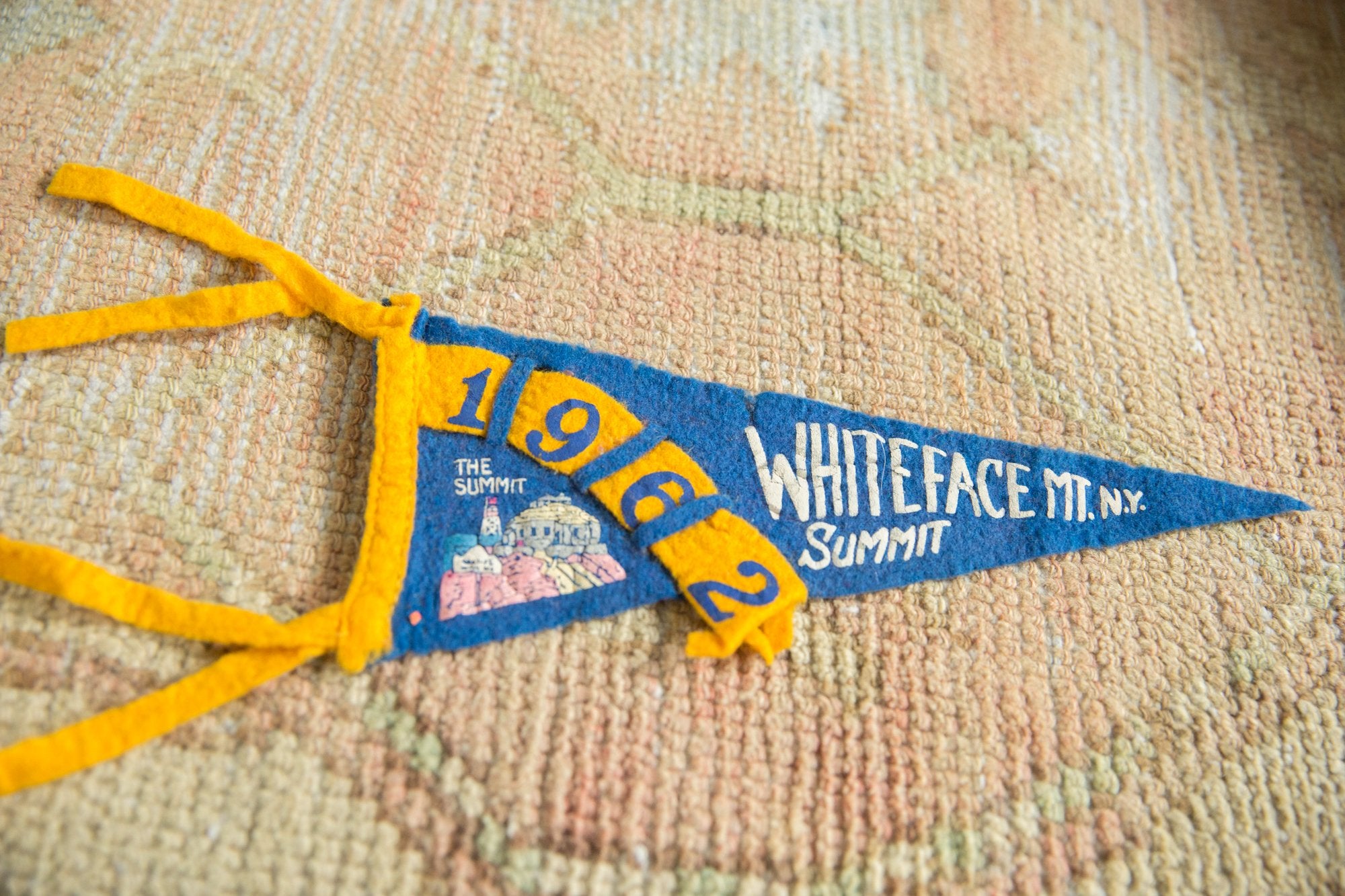 Vintage Whiteface Mt. Summit, N.Y. Felt Flag Pennant // ONH Item 7434 Image 1
