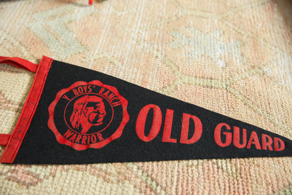 Vintage Old Guard Ymca Felt Flag Pennant // ONH Item 7438 Image 1