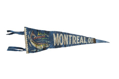 Vintage Montreal, Que. Canada Felt Flag Pennant // ONH Item 7440