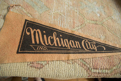 Vintage Michigan City, Ind. Felt Flag Pennant // ONH Item 7445 Image 1