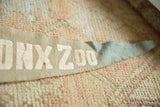 Oxidized green felt pennant tip with cracked white 'DNX ZOO' lettering.