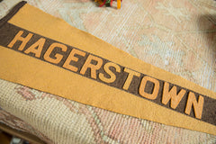 Vintage Hagerstown Felt Flag Pennant // ONH Item 7447 Image 1