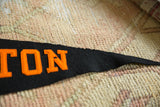 Vintage Princeton felt pennant tip with orange letters and slight felt loss.