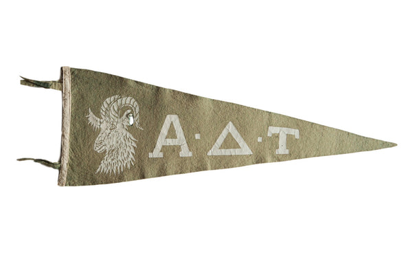 Vintage Alpha Delta Tau Greek Life Felt Flag Pennant // ONH Item 7449