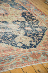 Antique Farahan Sarouk carpet: delicate vinery, time-softened pile, showing even wear.