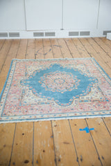 4x4.5 Vintage Distressed Kerman Square Rug // ONH Item 7455 Image 7