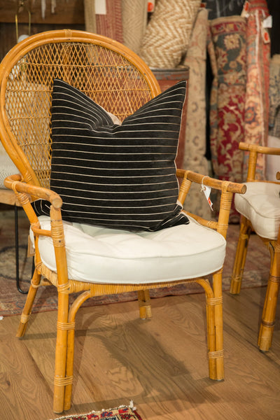 Black Velvet Stripe 24x24 Pillow / ONH Item 7464 Image 5