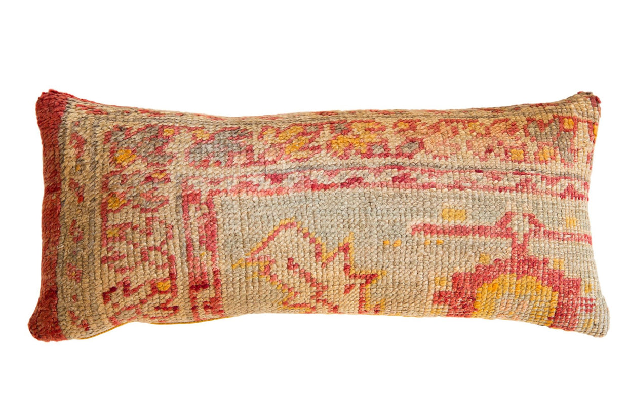 Reclaimed Vintage Turkish Rug Fragment Lumbar Pillow // ONH Item 7477