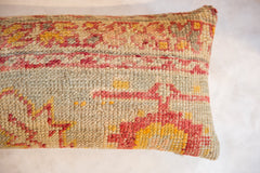Reclaimed Vintage Turkish Rug Fragment Lumbar Pillow // ONH Item 7477 Image 1