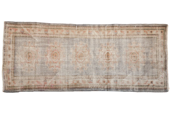 2.5x6.5 Vintage Distressed Oushak Rug Runner // ONH Item 7504