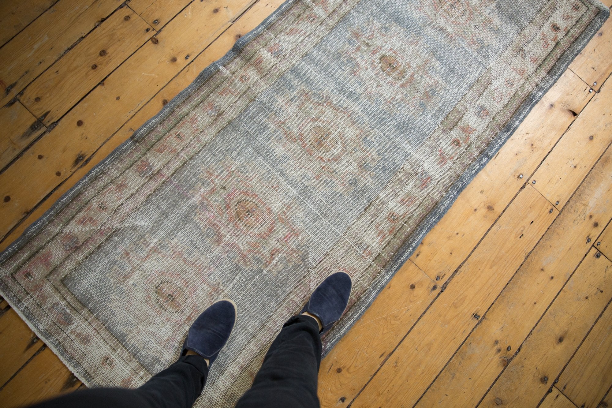 2.5x6.5 Vintage Distressed Oushak Rug Runner // ONH Item 7504 Image 1